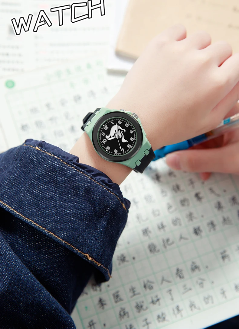 OFNS New 6106 Fashion Student Quartz Watch with Twelve Constellation Pattern Waterproof Night Light Student Quartz Watch 2025