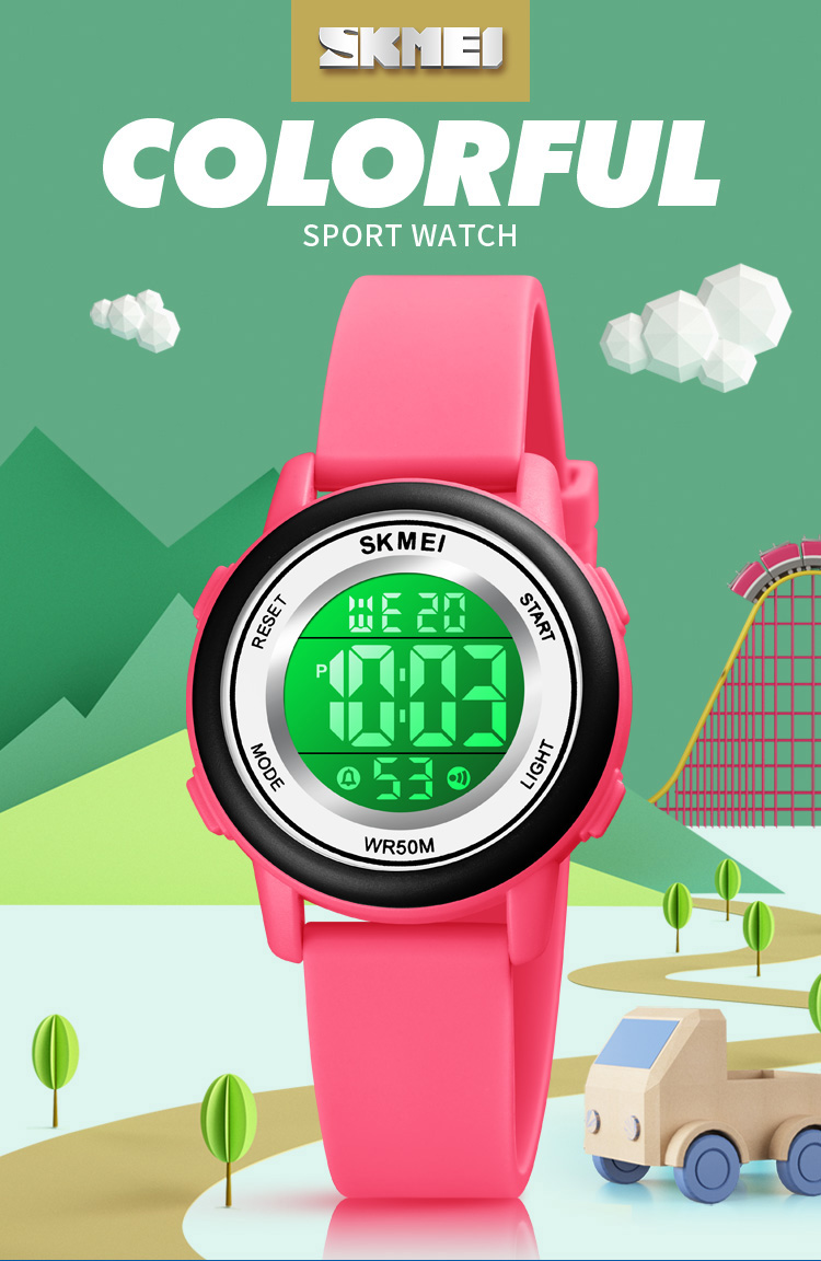 SKMEI Waterproof Alarm Kids Watches montre enfant Boys Girls Sport Kids Watch Colorful Led Children Digital Wristwatches 1721
