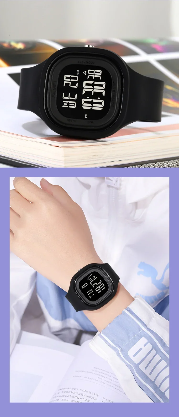 SKMEI 2290 Wristwatch For Teenager Boys and Girls Cool Vitality Stopwatch Digital Sports Watches Male Fashion 5Bar Waterproof