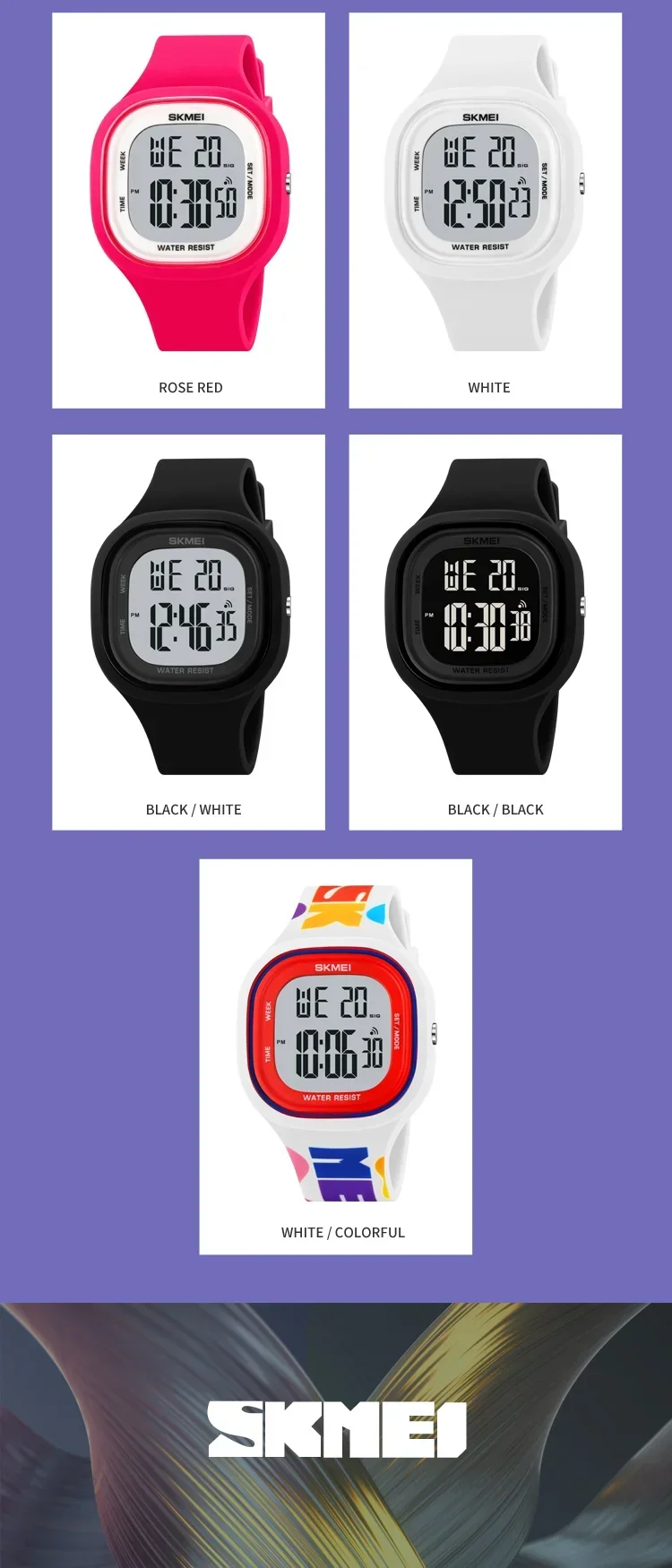 SKMEI 2290 Wristwatch For Teenager Boys and Girls Cool Vitality Stopwatch Digital Sports Watches Male Fashion 5Bar Waterproof