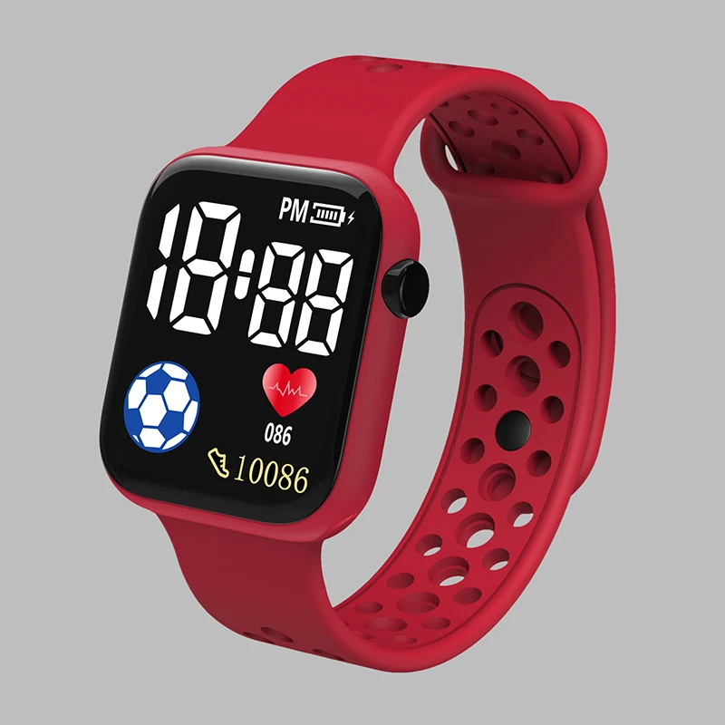 YIKAZE LED Digital Watch For Kids Boys Girls Disposible Sports Watches Silicone Strap Children Digital Electronic Watch Clock