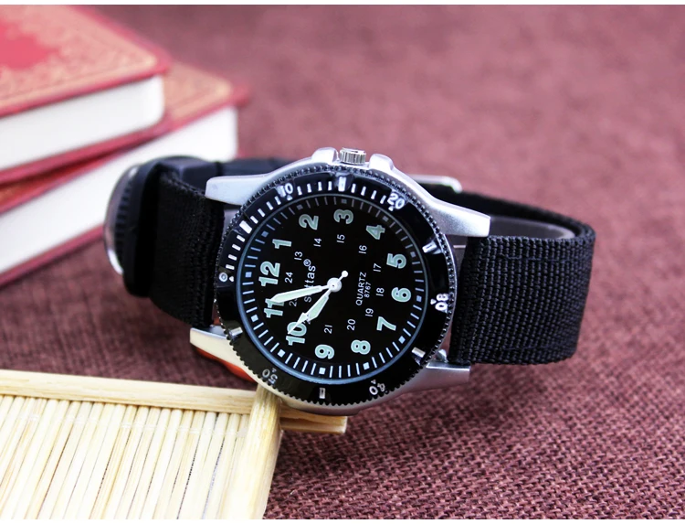 2026 New Canvas Children Boys Fashion Watches Casual Quatrz Adjustable Bracelet Compass Gift Watches Cool Handsome Watches