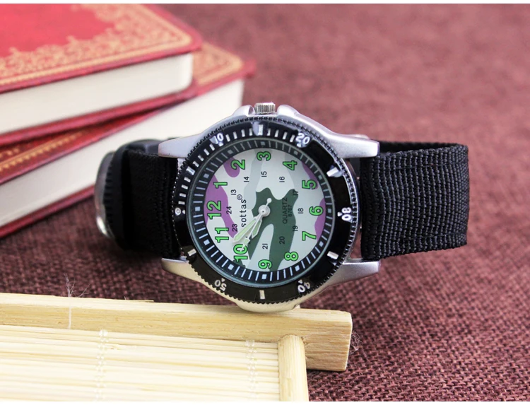 2026 New Canvas Children Boys Fashion Watches Casual Quatrz Adjustable Bracelet Compass Gift Watches Cool Handsome Watches