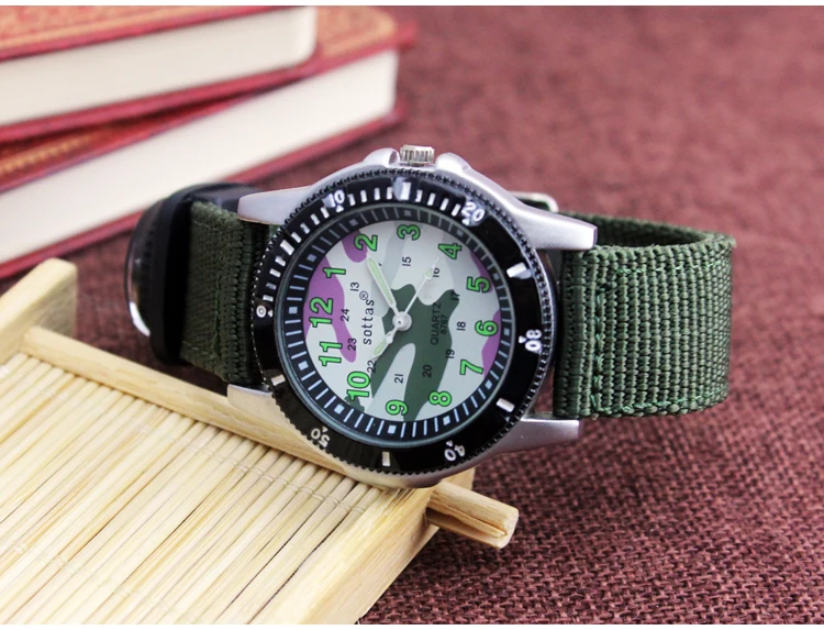 2026 New Canvas Children Boys Fashion Watches Casual Quatrz Adjustable Bracelet Compass Gift Watches Cool Handsome Watches