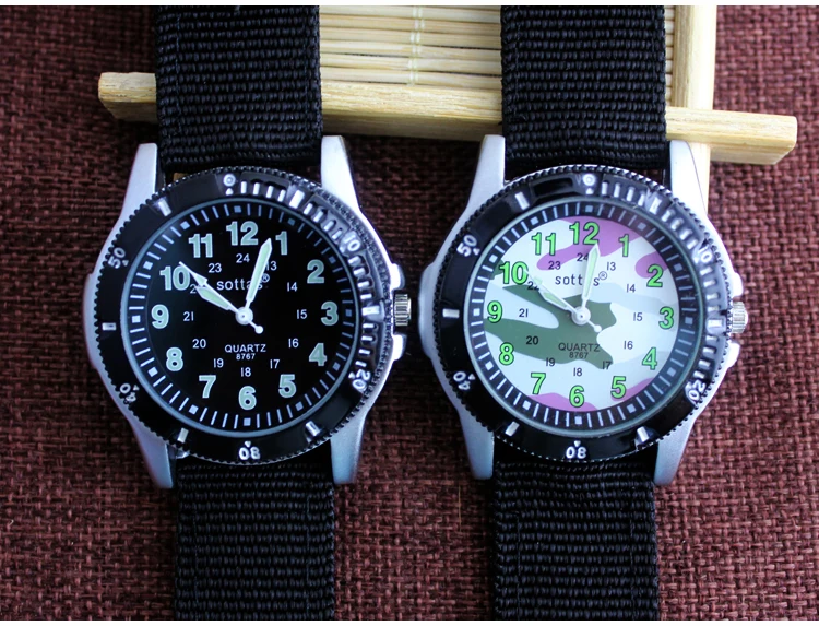 2026 New Canvas Children Boys Fashion Watches Casual Quatrz Adjustable Bracelet Compass Gift Watches Cool Handsome Watches