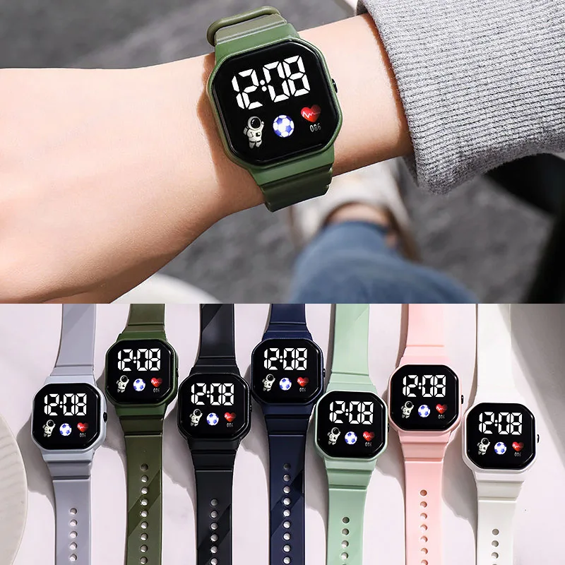 LED Digital Watch For Kids Boys Sports Waterproof Watches Girls Silicone Digital Watch Casual Childrens Electronic Reloj