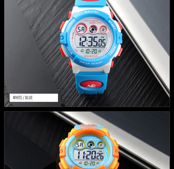SKMEI Brand Waterproof Children Sports Watches For Girl Boys Fashion Digital LED Electronic Clock Student Kids Wristwatches