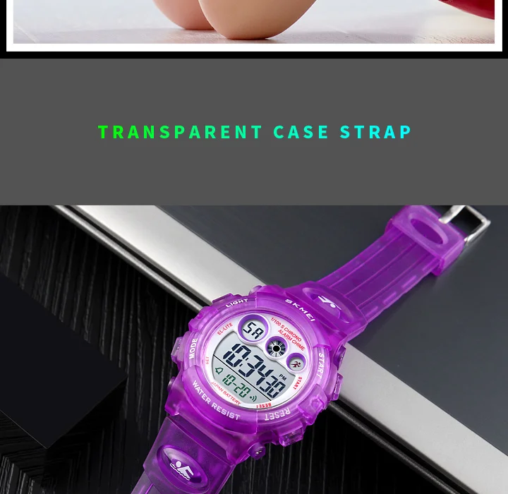 SKMEI Brand Waterproof Children Sports Watches For Girl Boys Fashion Digital LED Electronic Clock Student Kids Wristwatches