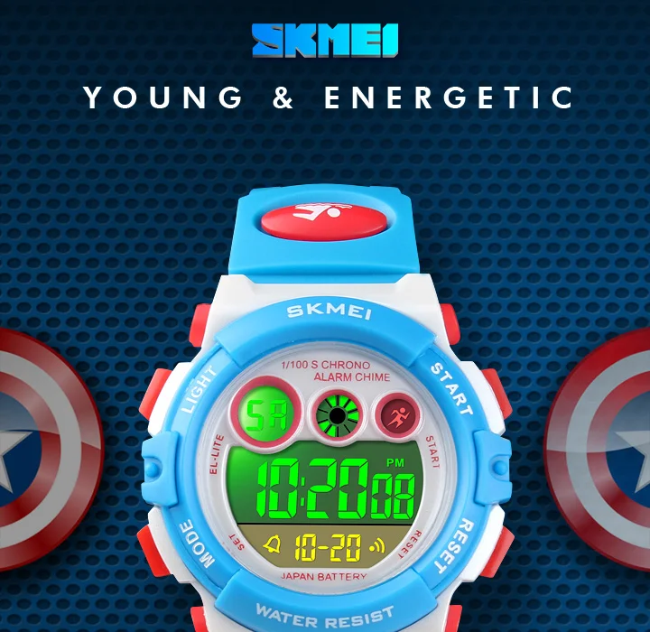 SKMEI Brand Waterproof Children Sports Watches For Girl Boys Fashion Digital LED Electronic Clock Student Kids Wristwatches
