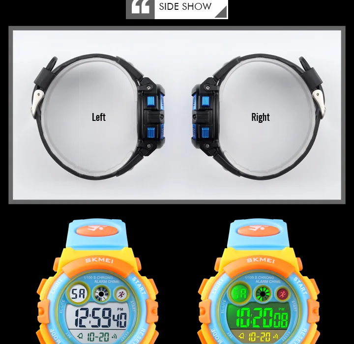 SKMEI Brand Waterproof Children Sports Watches For Girl Boys Fashion Digital LED Electronic Clock Student Kids Wristwatches