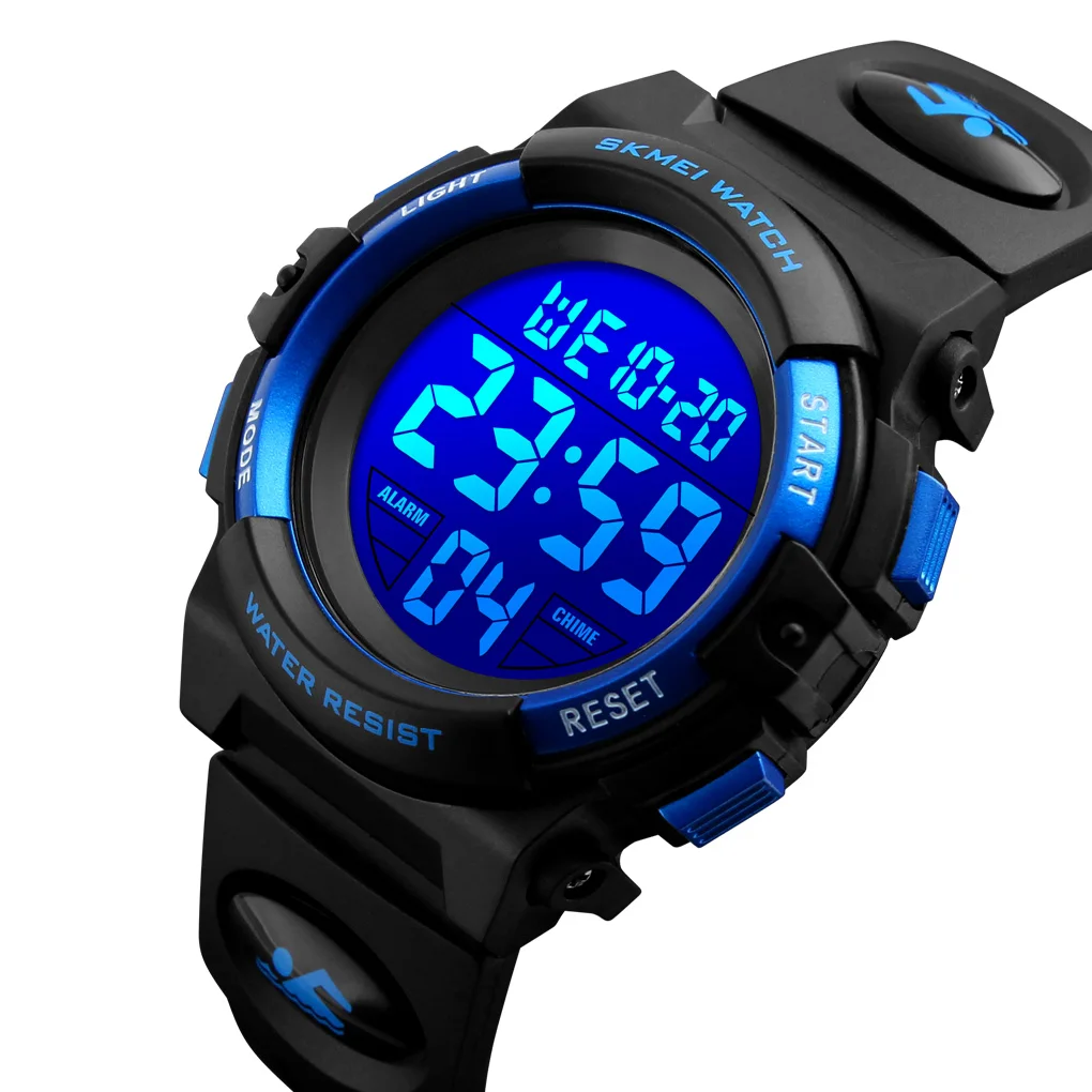 SKMEI 1266 Kids Shockproof Wristwatches Color LED Display Waterproof Digital Children Watch for Boys Girls Clock Montre Enfant