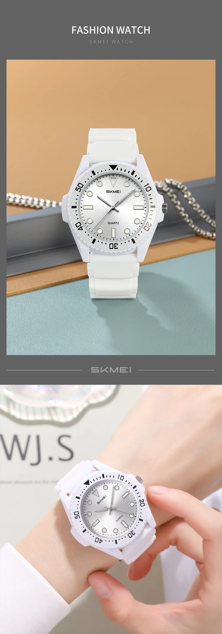 SKMEI 2622 Simple Wristwatch 5Bar Waterproof Youth Fashion Watch Timer Clock Teenager Women Men Watch Minimalist Wearing Decor