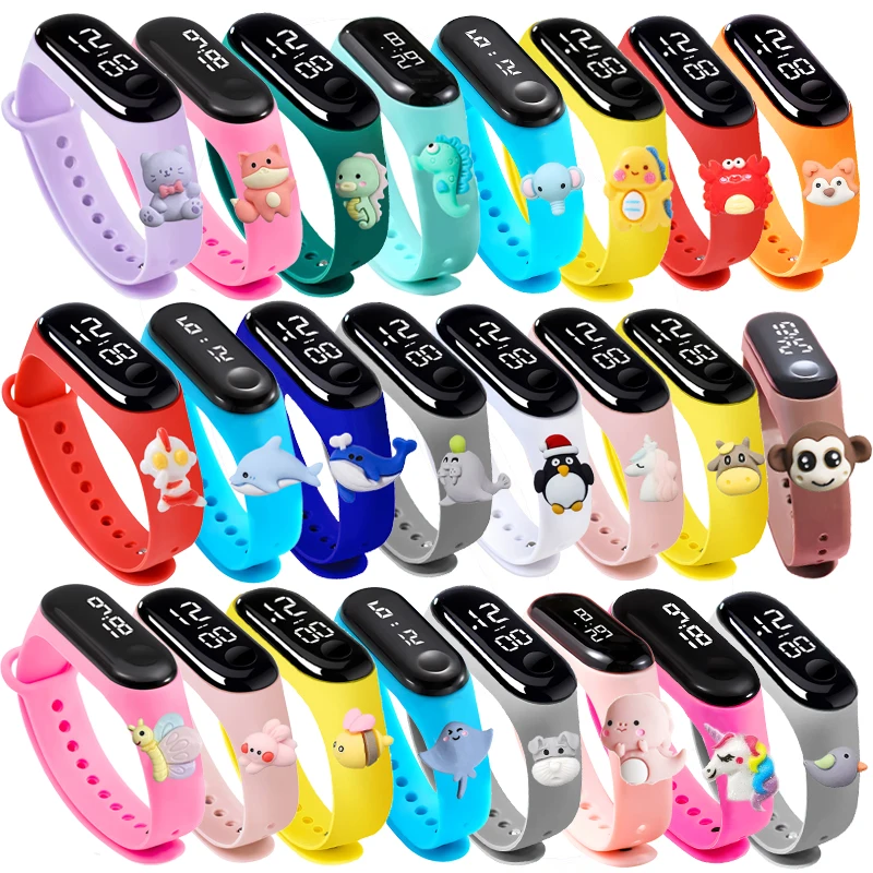 Multicolor Children Watch Led Digital Watches for Boy Girl Outdoor Sport Watch Display Date Waterproof Smart Touch Kids Watches