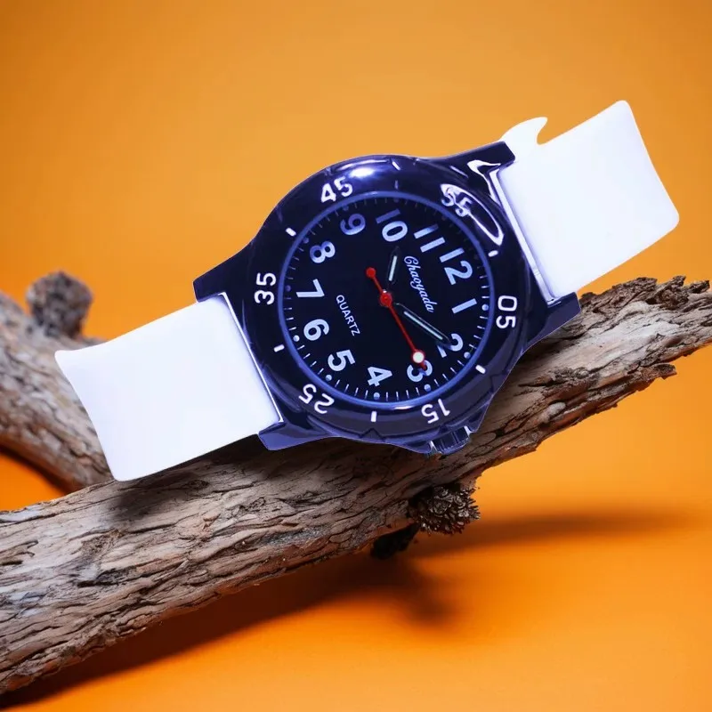 Girls' Boys’ Children’s Analog Quartz Watch Watches for Little Students 3-12 Years Kids Soft Silicone Strap Gifts Watches Clock