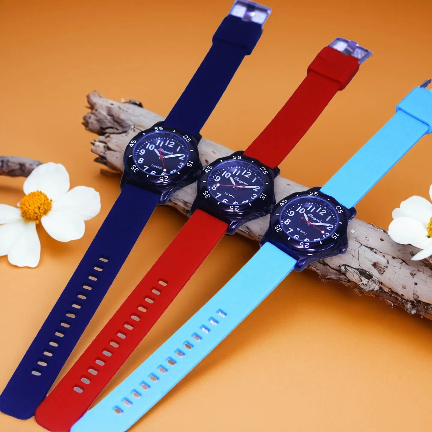 Girls' Boys’ Children’s Analog Quartz Watch Watches for Little Students 3-12 Years Kids Soft Silicone Strap Gifts Watches Clock