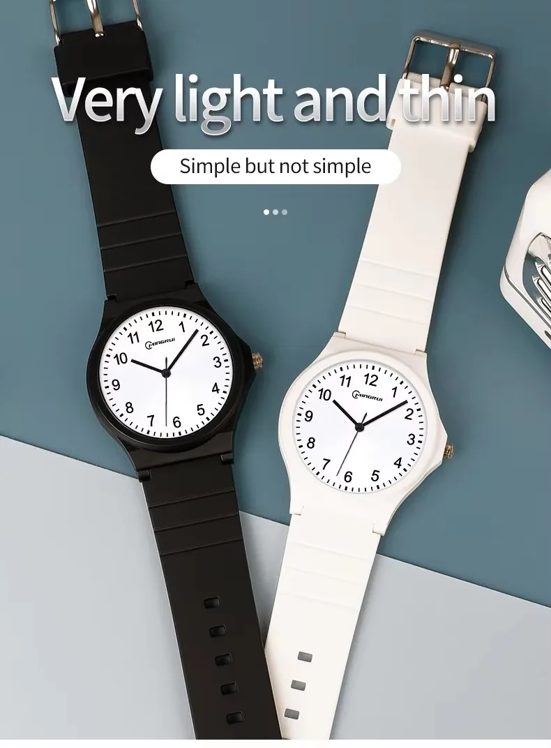New Black Children Watch Silicone Strap Waterpoof Classic Analog Kids Wristwatch Men Women Waterproof Watches