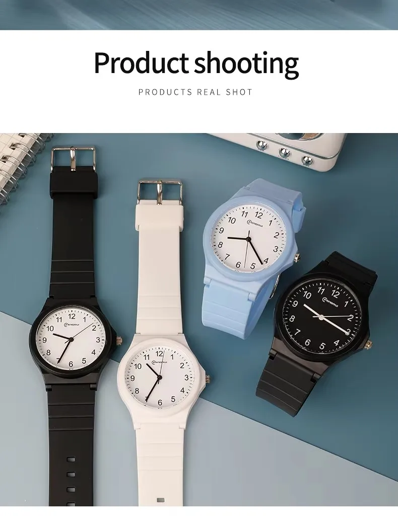 New Black Children Watch Silicone Strap Waterpoof Classic Analog Kids Wristwatch Men Women Waterproof Watches