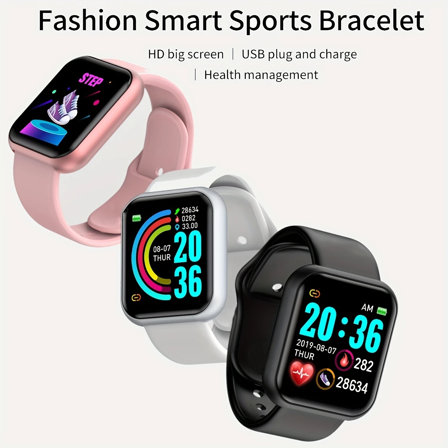 2025 New Digital Watches Smart LED Boys Sports Kids Student Childrens Watch Fashion Men Smartwatch Girl Clock Women Bracelet D20