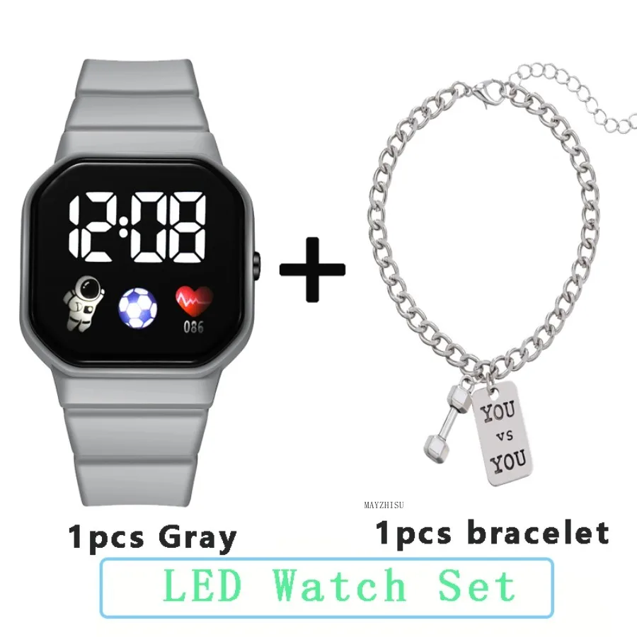 NEW Kids Watches with Bracelet Sport LED Digital Watches Silicone Strap Sport Electronic Wristwatch for Children Boys Girls Gift