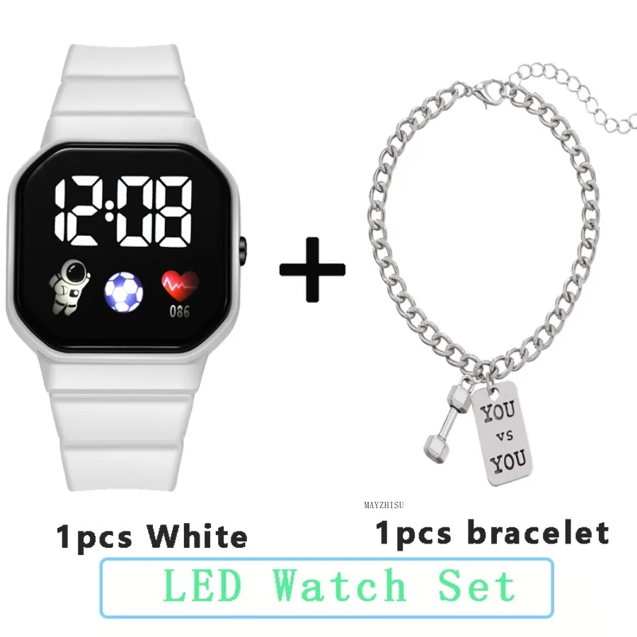 NEW Kids Watches with Bracelet Sport LED Digital Watches Silicone Strap Sport Electronic Wristwatch for Children Boys Girls Gift