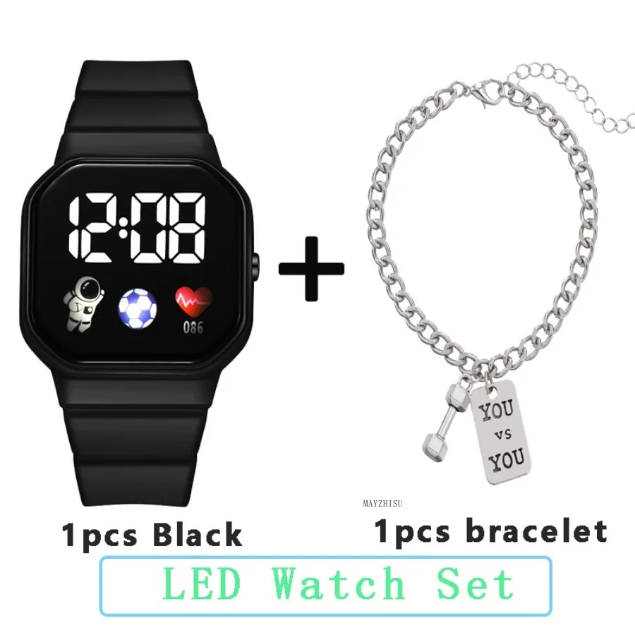 NEW Kids Watches with Bracelet Sport LED Digital Watches Silicone Strap Sport Electronic Wristwatch for Children Boys Girls Gift