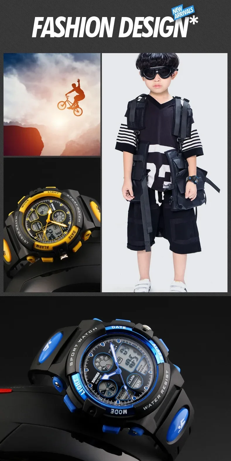 SKMEI 1163 Children Digital Watch Sports Electronic Military Girl Boy Shockproof Waterproof Kids Wristwatches Clock Reloj Hombre