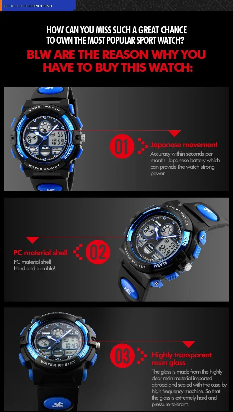 SKMEI 1163 Children Digital Watch Sports Electronic Military Girl Boy Shockproof Waterproof Kids Wristwatches Clock Reloj Hombre