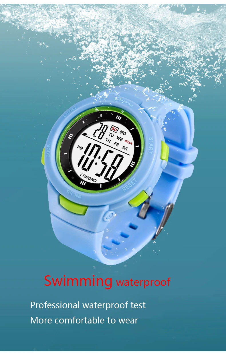 UTHAI CE49 Kids Watches Fashion Luminous Waterproof Alarm Clock Smart Watches Boys and Girls Student Electronic Wristwatch Gift