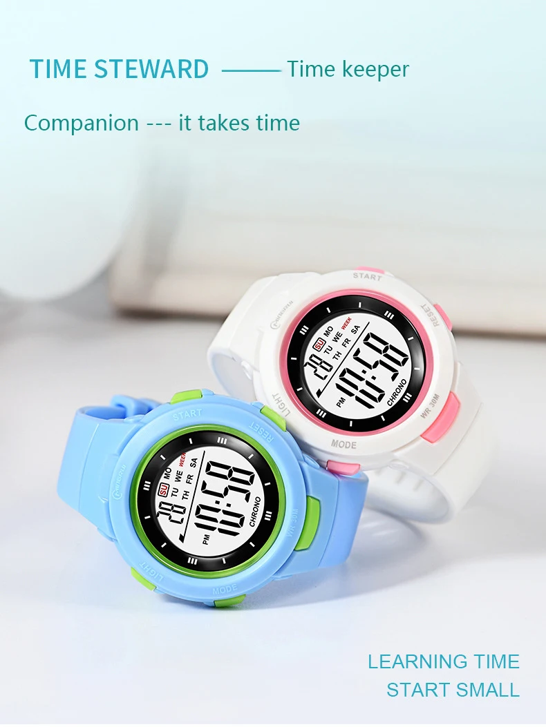 UTHAI CE49 Kids Watches Fashion Luminous Waterproof Alarm Clock Smart Watches Boys and Girls Student Electronic Wristwatch Gift