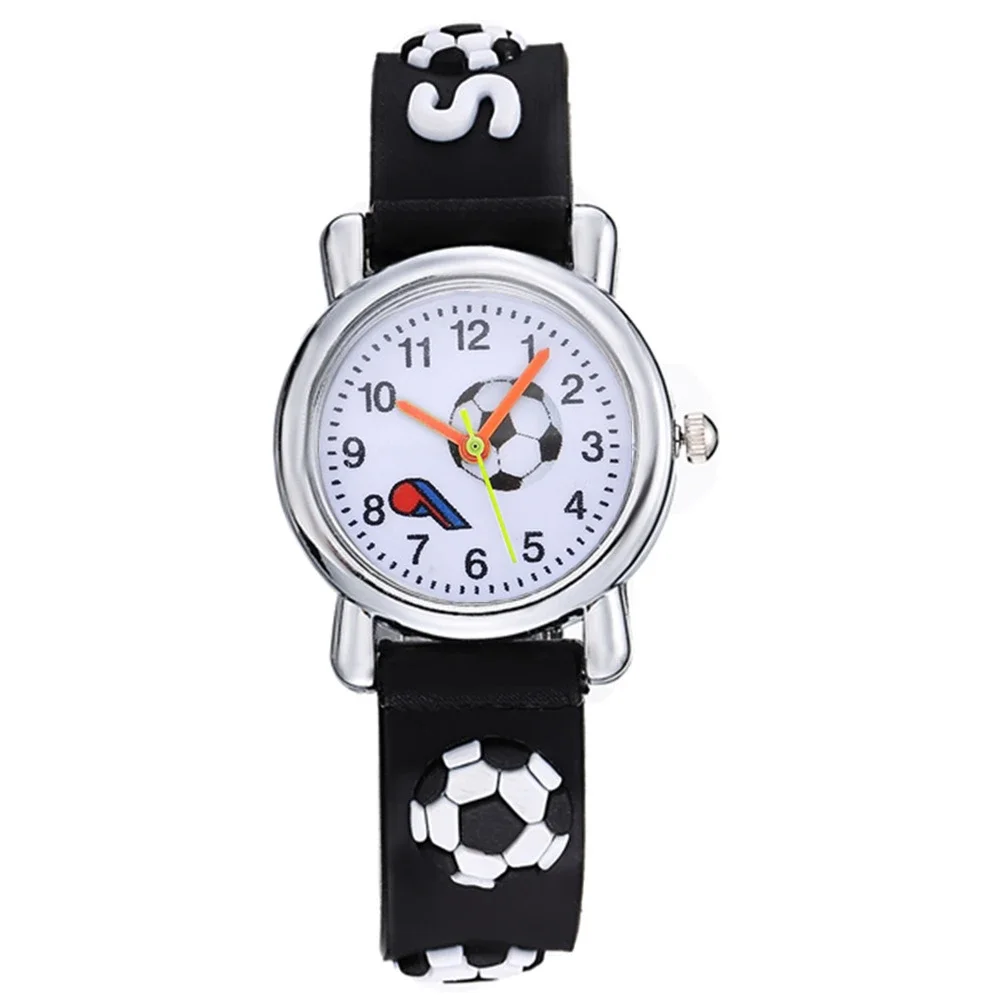 Fashion Cartoon Cute 3D Football Watch Boys Watches Kids Children Watches Silicone Sports Wrist Watch Quartz Clock Gifts for Kid