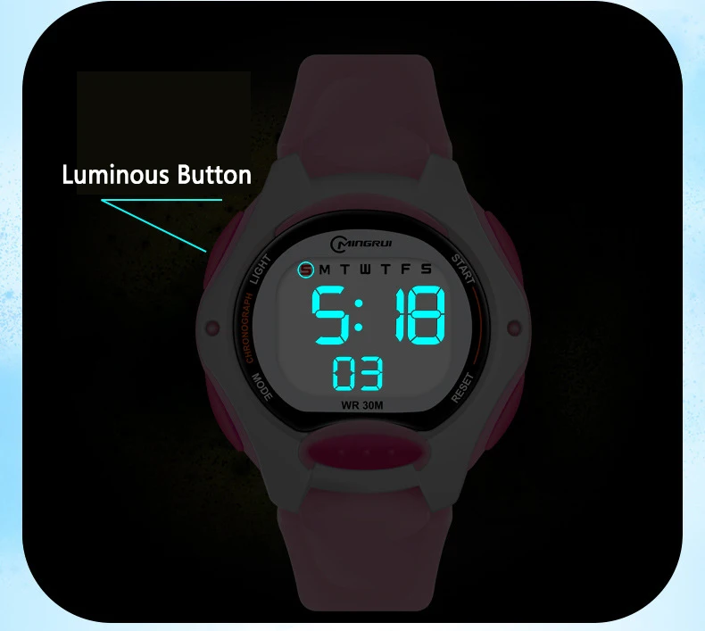 Children's Electronic Watch Sports Waterproof Luminous Alarm Clock High-Quality Simple Student Multifunctional Digital Watches