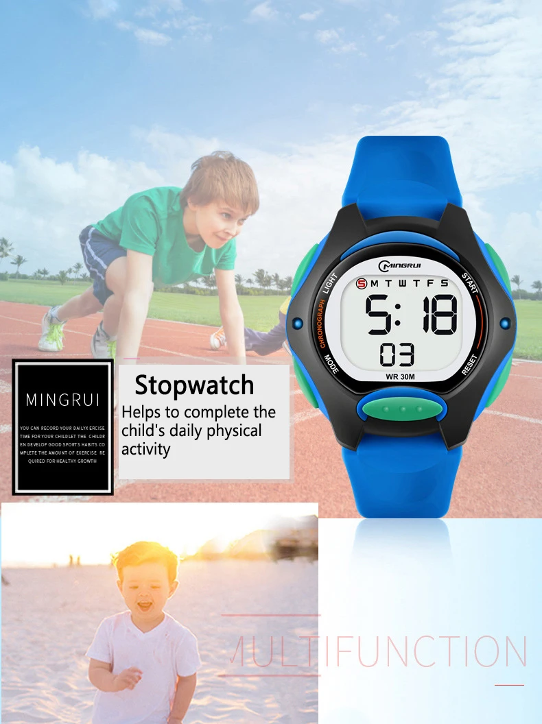 Children's Electronic Watch Sports Waterproof Luminous Alarm Clock High-Quality Simple Student Multifunctional Digital Watches