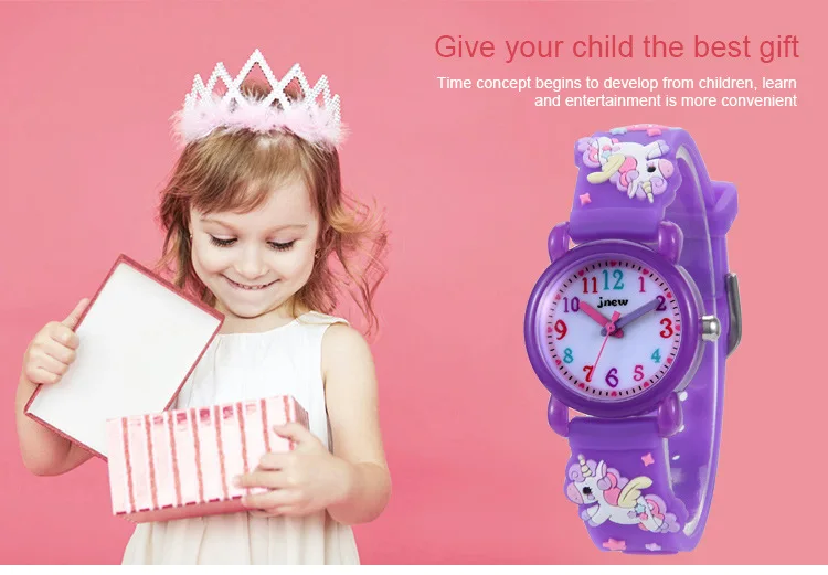 UTHAI C13 Children's Girls' Cute 3D Cartoon Watch Waterproof Quartz For Unicorn Kids Boys' Watches Non Toxic Materials Gift