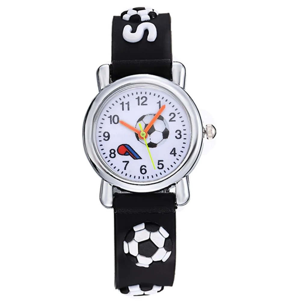 Fashion Cartoon Cute 3D Football Watch Boys Watches Kids Children Watches Silicone Sports Wrist Watch Quartz Clock Gifts for Kid