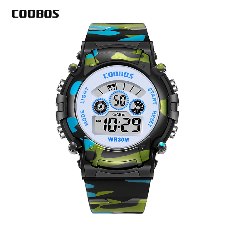 Kids Digital Watch Waterproof Luminous Led Children's Watch Sports Camouflage Watches for Boys Girls Student Clock Montre Enfant