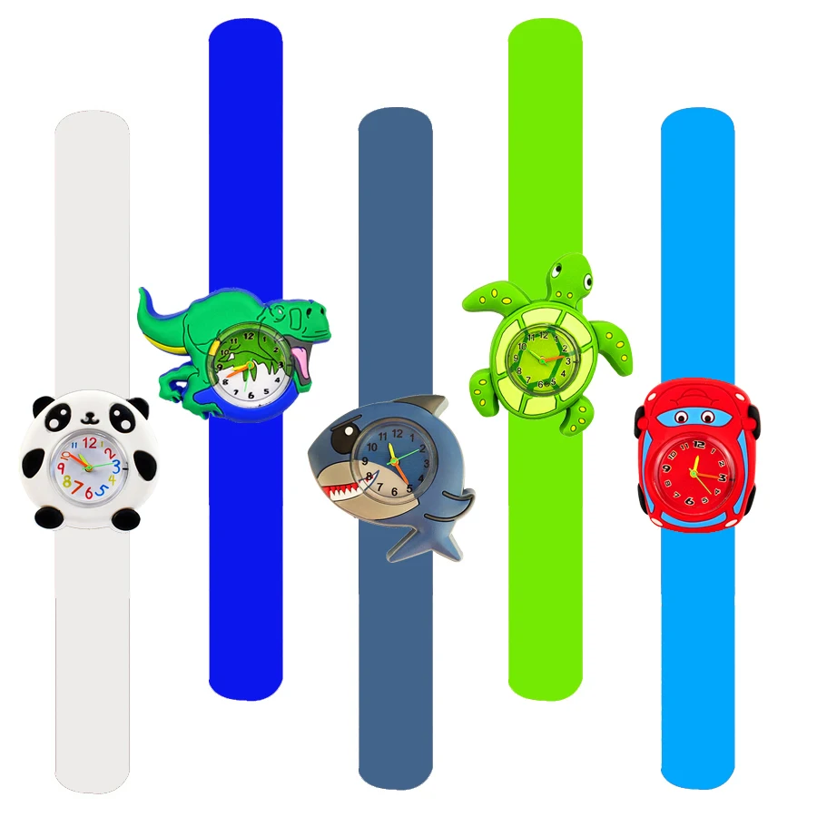 Cartoon Children Watch Baby Learn Time Toy Kids Slap Watches Boys Girls Christmas Gift for Kid Aged 1-15