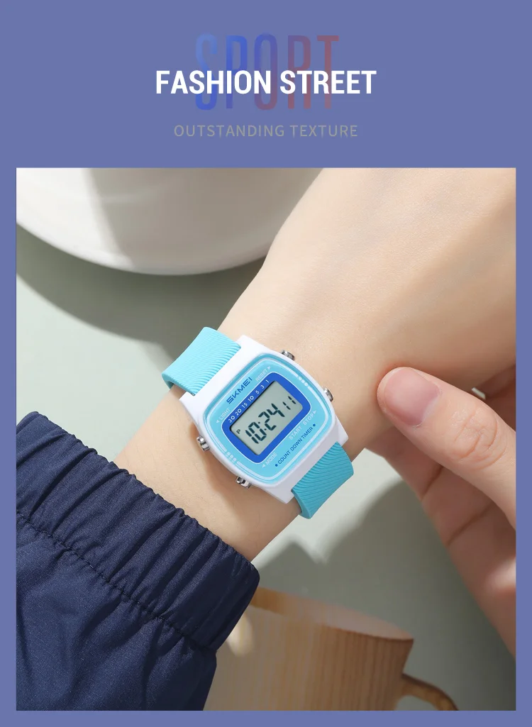 SKMEI 2540 Student Electronic Watch Alarm Clock Calendar 50m Waterproof Bright Light Sport Digital Children's Watch Reloj Niño