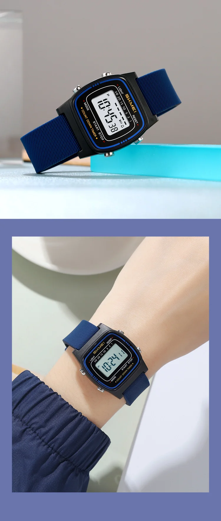 SKMEI 2540 Student Electronic Watch Alarm Clock Calendar 50m Waterproof Bright Light Sport Digital Children's Watch Reloj Niño