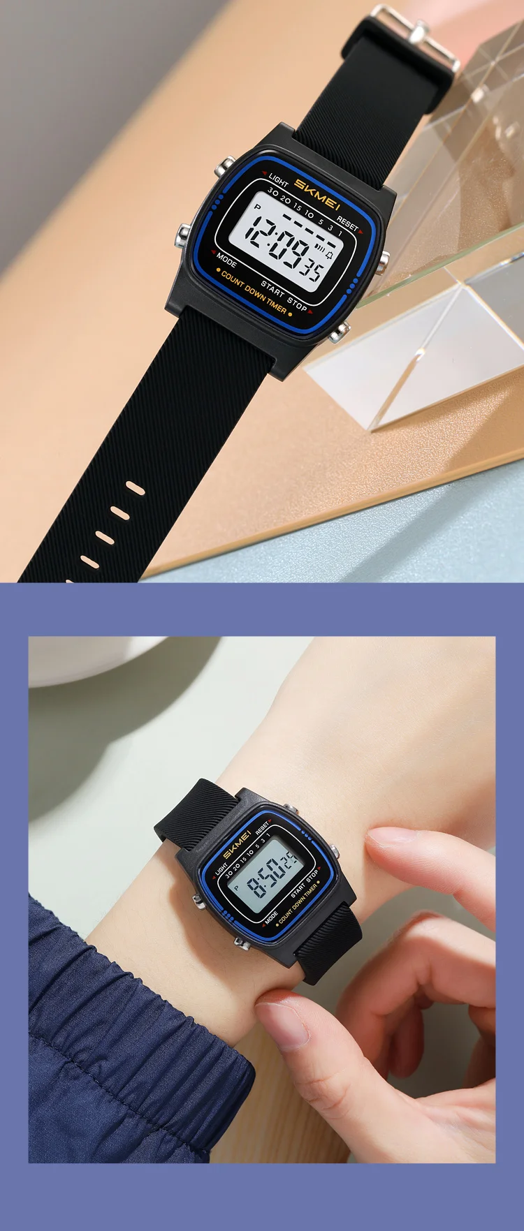 SKMEI 2540 Student Electronic Watch Alarm Clock Calendar 50m Waterproof Bright Light Sport Digital Children's Watch Reloj Niño