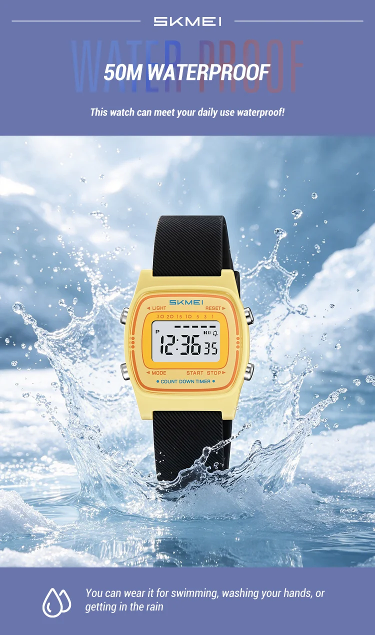 SKMEI 2540 Student Electronic Watch Alarm Clock Calendar 50m Waterproof Bright Light Sport Digital Children's Watch Reloj Niño