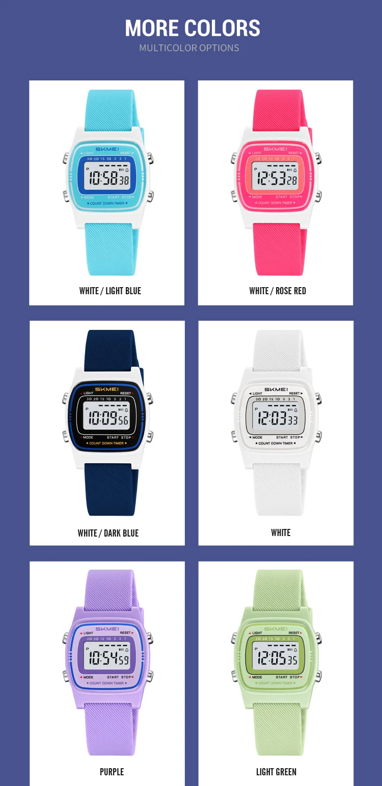 SKMEI 2540 Student Electronic Watch Alarm Clock Calendar 50m Waterproof Bright Light Sport Digital Children's Watch Reloj Niño