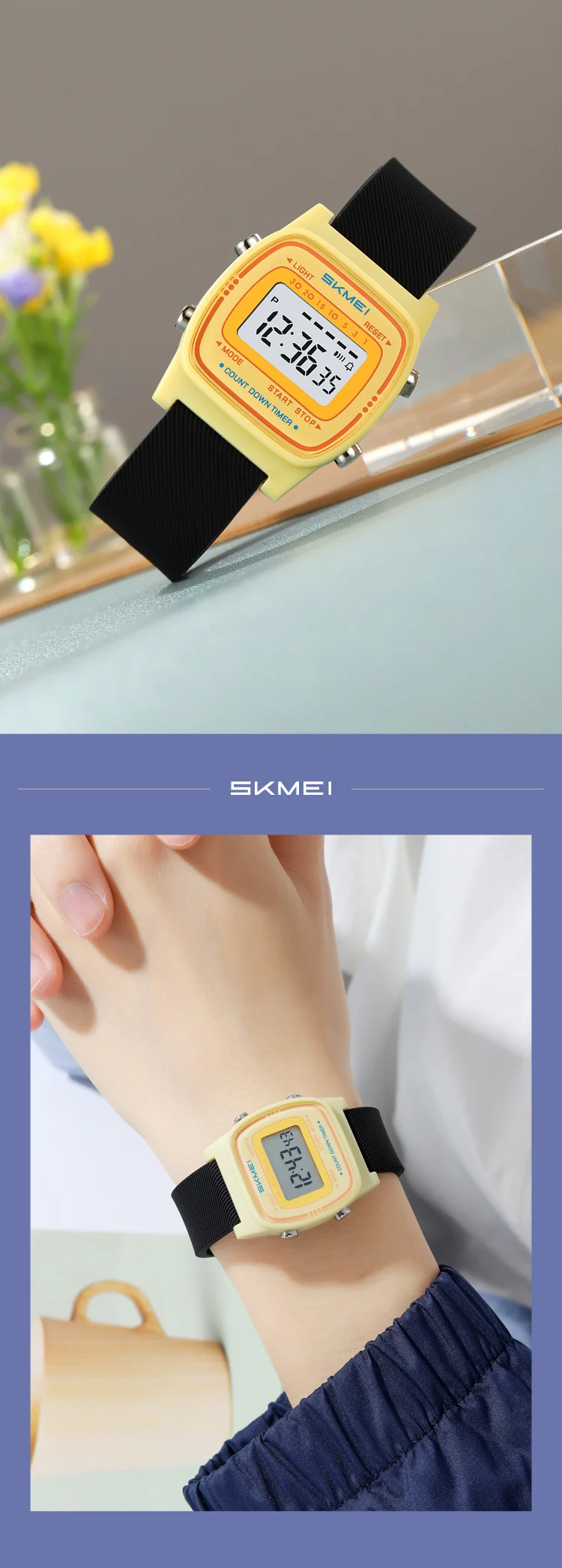 SKMEI 2540 Student Electronic Watch Alarm Clock Calendar 50m Waterproof Bright Light Sport Digital Children's Watch Reloj Niño