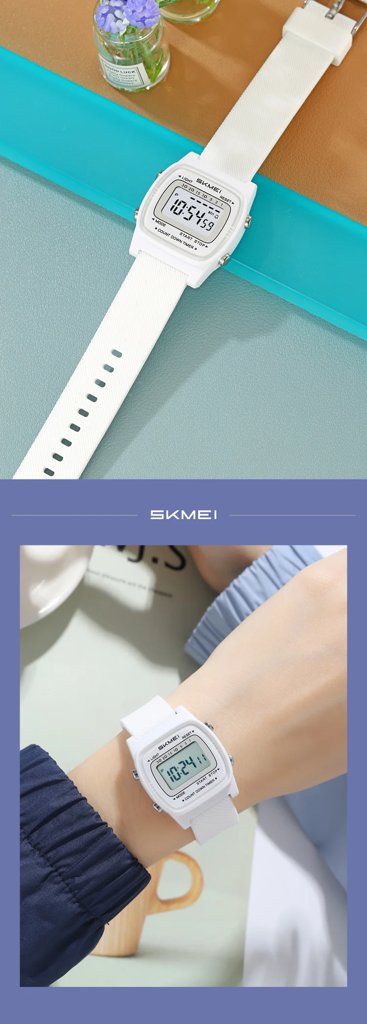 SKMEI 2540 Student Electronic Watch Alarm Clock Calendar 50m Waterproof Bright Light Sport Digital Children's Watch Reloj Niño