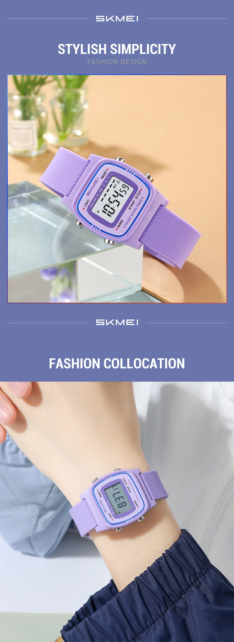 SKMEI 2540 Student Electronic Watch Alarm Clock Calendar 50m Waterproof Bright Light Sport Digital Children's Watch Reloj Niño