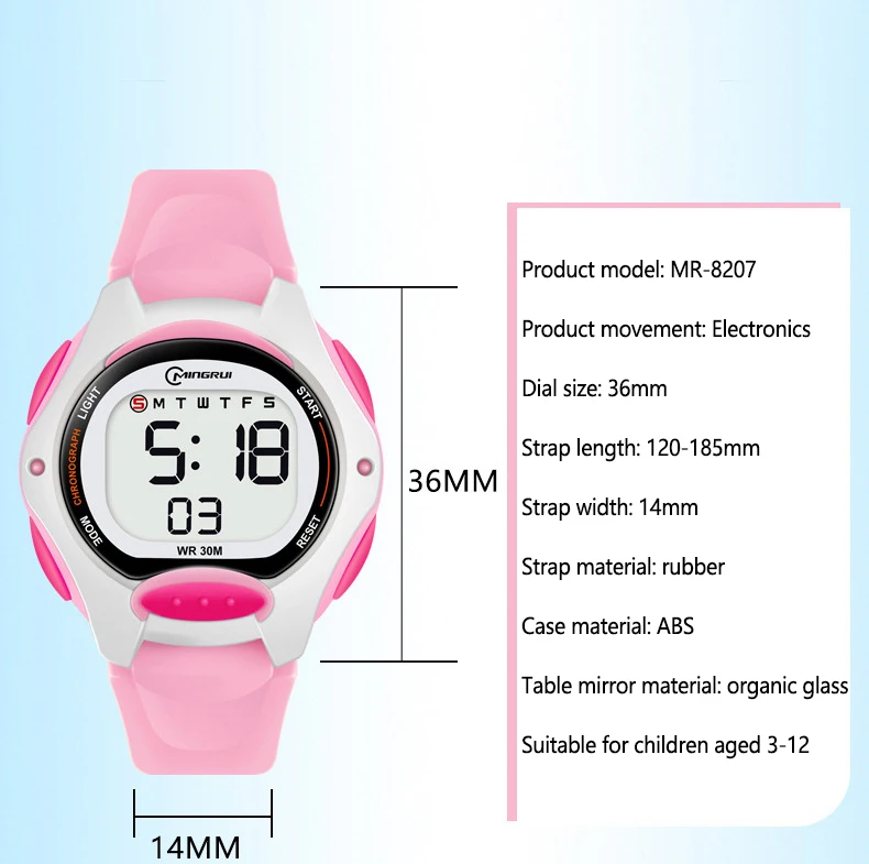 UTHAI CE13 Children's Watch Male Female Student Digital Watch Waterproof Sports LED Watch Waterproof Night Light Gift