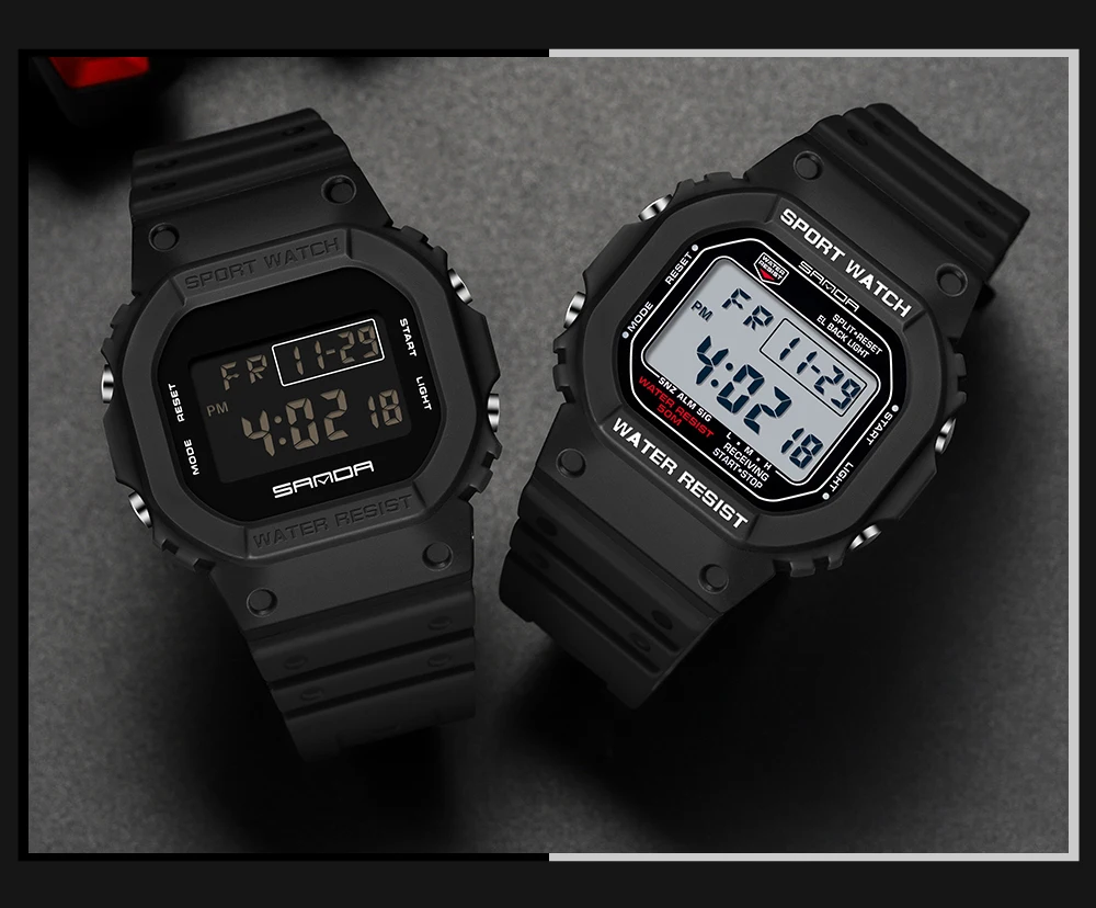 SANDA 2107 Children Watch Men Waterproof Sport Watches Boy Girl Electronic Watch Relogio Masculino LED Lamp Display Wristwatc