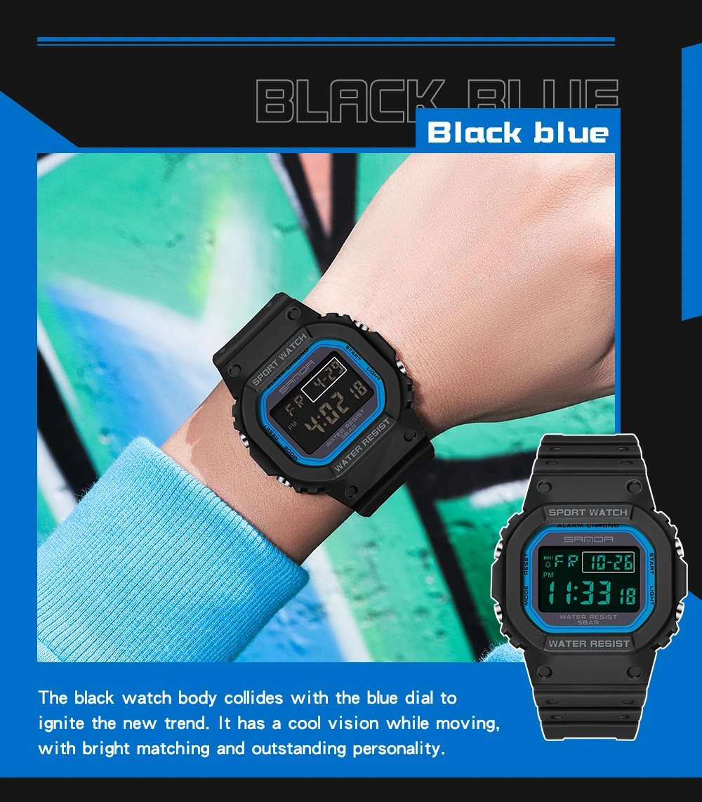 SANDA 2107 Children Watch Men Waterproof Sport Watches Boy Girl Electronic Watch Relogio Masculino LED Lamp Display Wristwatc