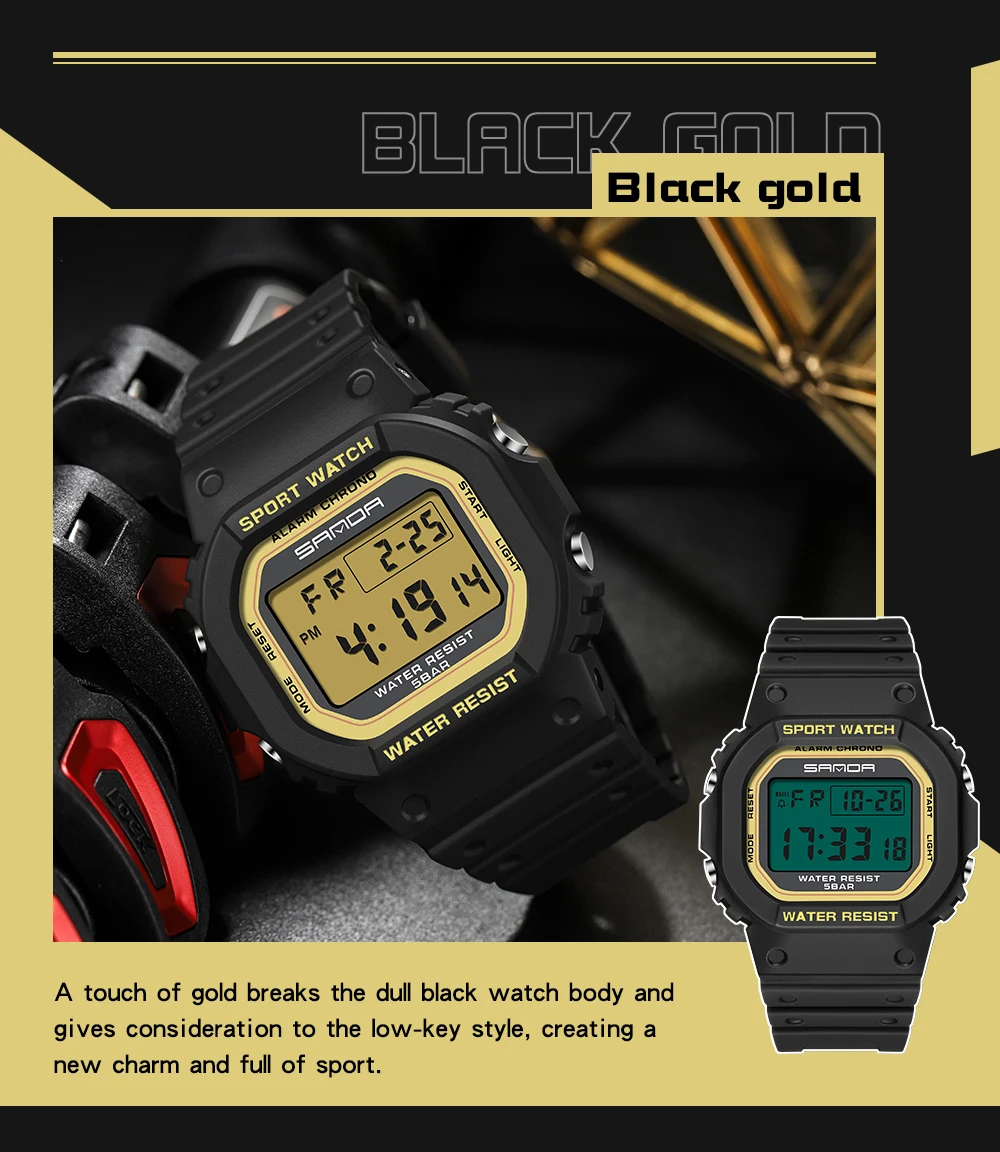 SANDA 2107 Children Watch Men Waterproof Sport Watches Boy Girl Electronic Watch Relogio Masculino LED Lamp Display Wristwatc