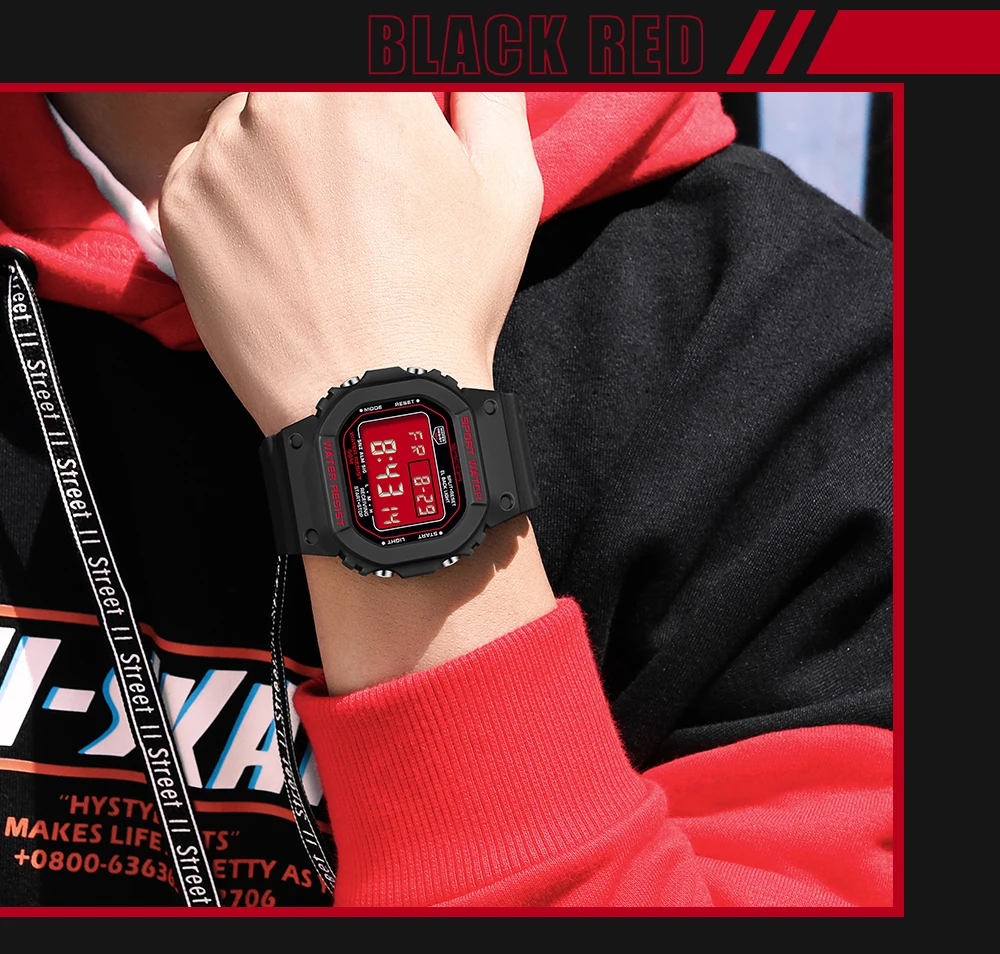 SANDA 2107 Children Watch Men Waterproof Sport Watches Boy Girl Electronic Watch Relogio Masculino LED Lamp Display Wristwatc
