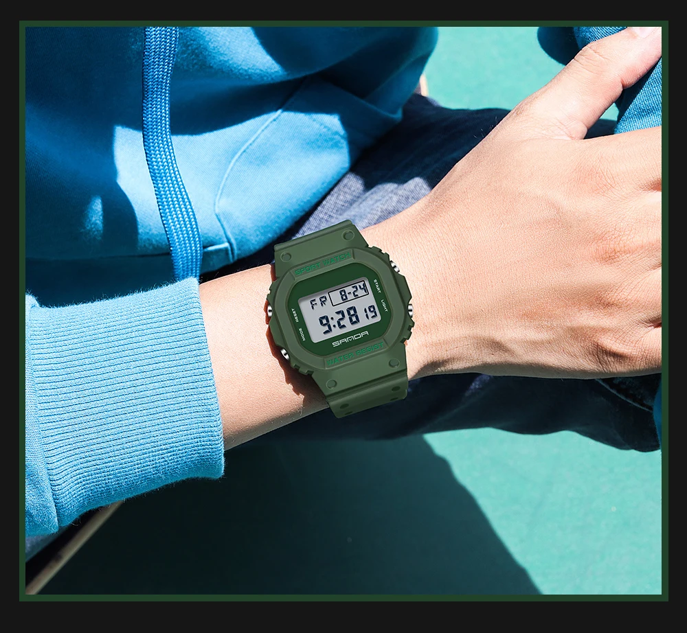SANDA 2107 Children Watch Men Waterproof Sport Watches Boy Girl Electronic Watch Relogio Masculino LED Lamp Display Wristwatc